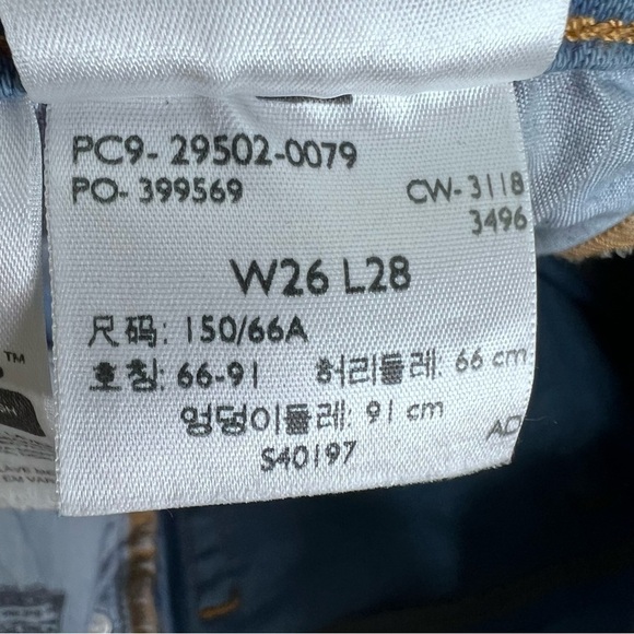 Levi's 501 Denim Cut off Jean Shorts Raw Hem Button Fly Size 26 - Picture 10 of 14